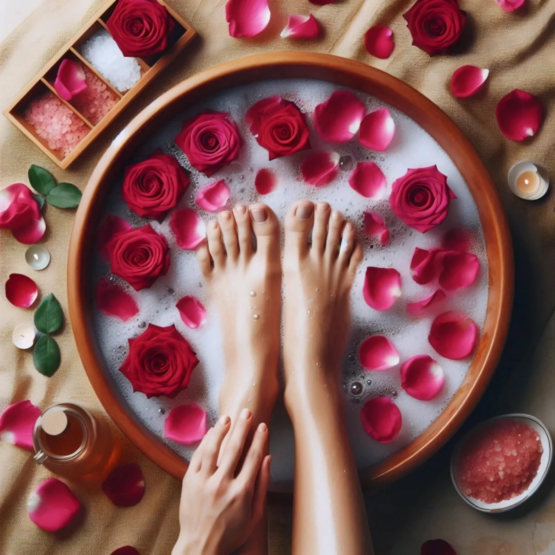 Rosenblüten-Fußwasser – Magie & Entspannung für deine Seele