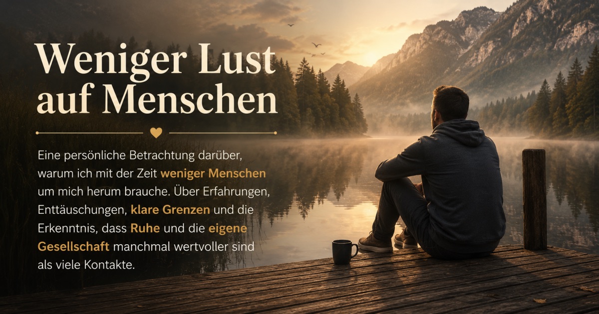 Weniger Lust auf Menschen – und mehr Lust auf mein eigenes Leben