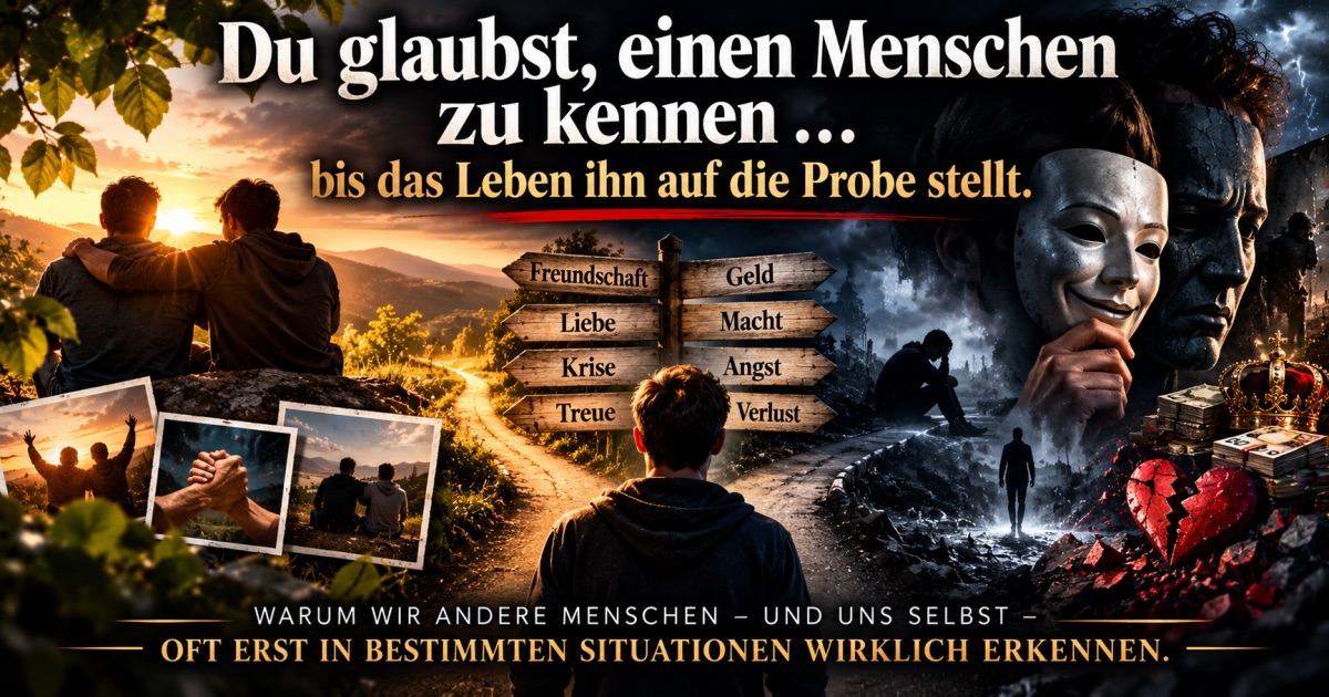 Du glaubst, einen Menschen zu kennen – bis das Leben ihn auf die Probe stellt