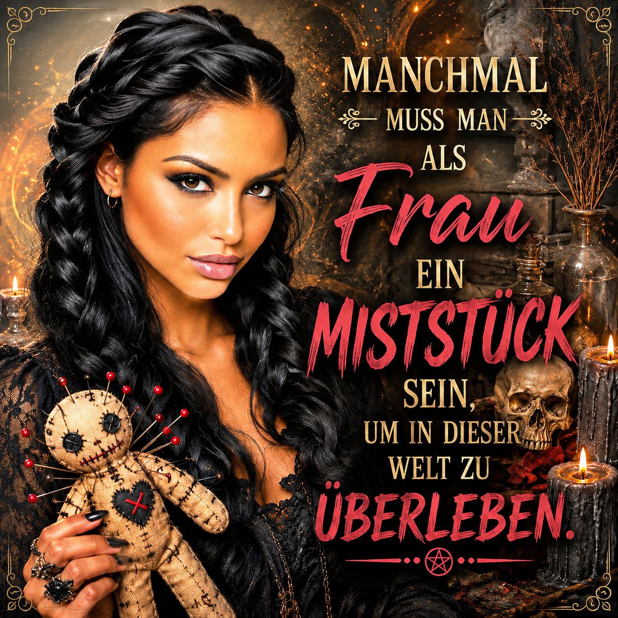 Manchmal Nuss man Miststück sein
