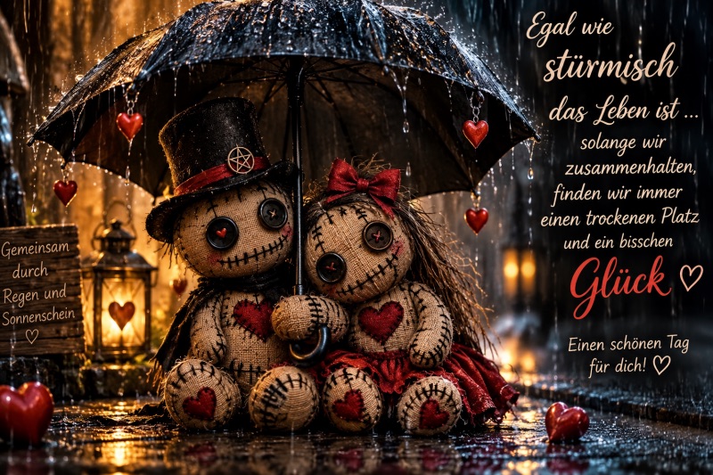 ☔ Gemeinsam durch jeden Regen – ein kleiner Zauber der Liebe ❤️ Manchmal braucht es keinen Sonnenschein, um glücklich zu sein. Es reicht ein Mensch, der seinen Schirm mit dir teilt und auch an grauen Tagen an deiner Seite bleibt. ✨