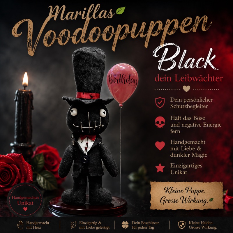 Marillas Voodoopuppen Black – Dein persönlicher Leibwächter