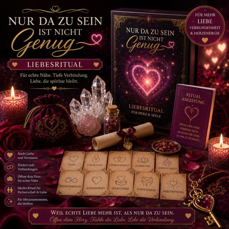 Nur da zu sein ist nicht genug – Liebesritual für Herz und Seele ✨❤️
