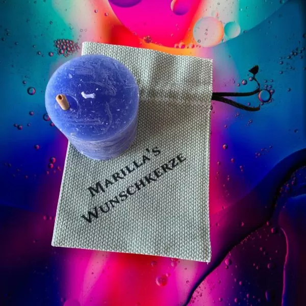 Magische Wunschkerze blau