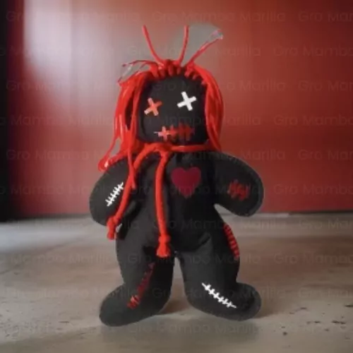 Mini Doll Voodoopuppe schwarz