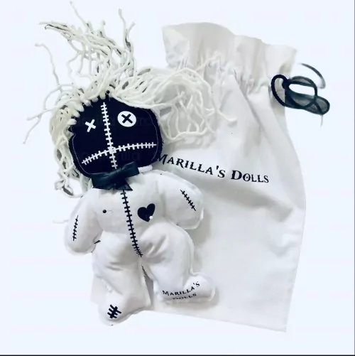 Mini Doll Voodoopuppe weiss