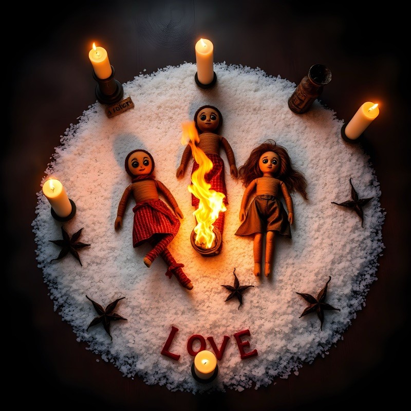 Trennungsritual „Hexenfluch des Liebesbundes“