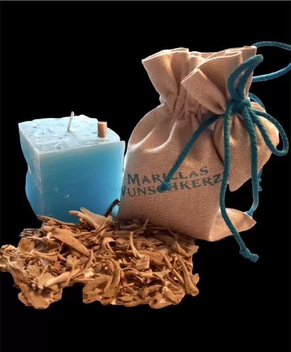 RÄUCHER Edition – eckige Wunschkerze blau