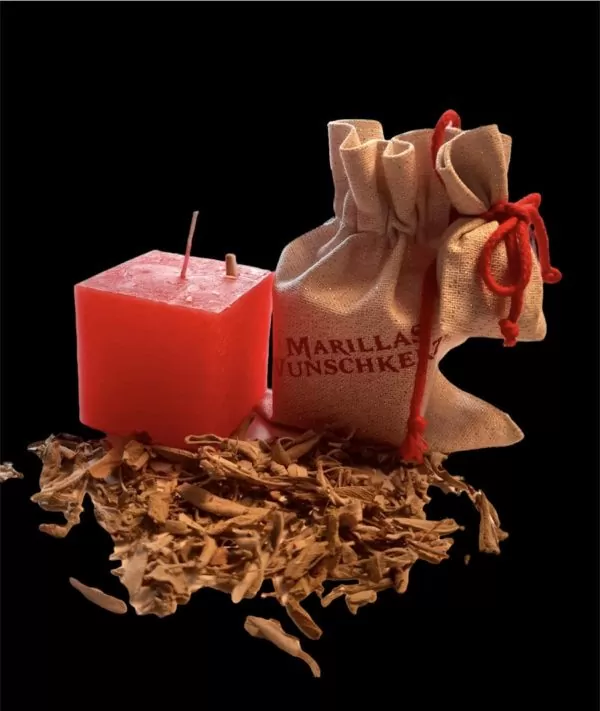 RÄUCHER Edition – eckige Wunschkerze rot LIEBE