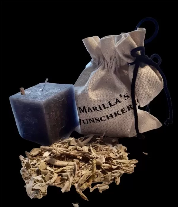 RÄUCHER Edition – eckige Wunschkerze schwarz ELIMINIERUNG